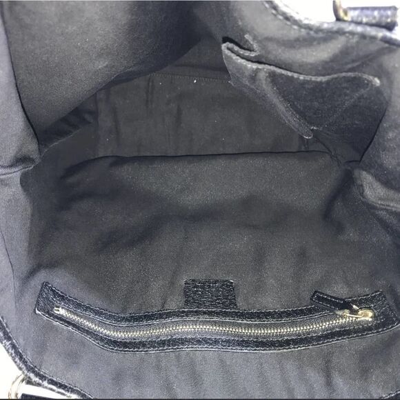GUCCI Bag Handbag GGCanvas 153009 467891 Black  Authentic - Picture 7 of 12